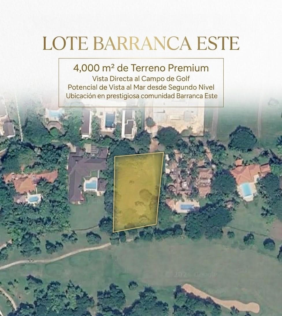 Terreno de Lujo en Barranca Este | Vista al Campo de Golf y al Mar