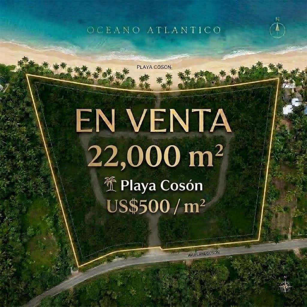 Land for Sale in Las Terrenas | 22,000 m² Oceanfront